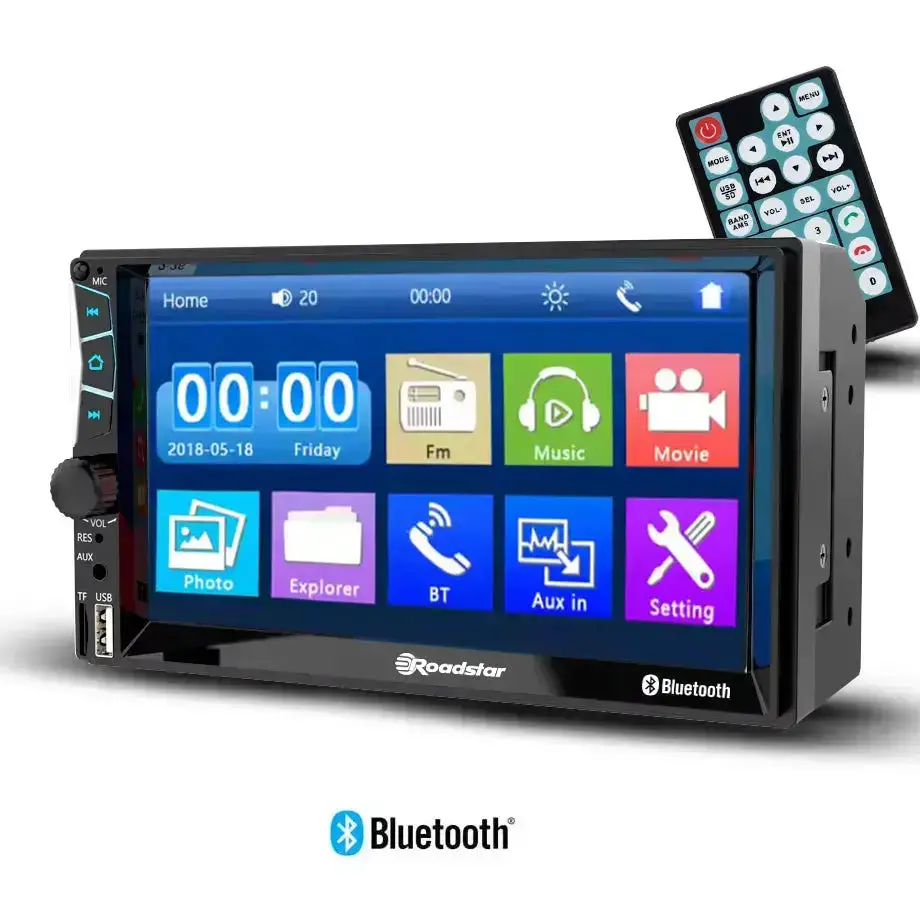 7 Inch Roadstar Mp5 Double Din Bluetooth Media Player 1