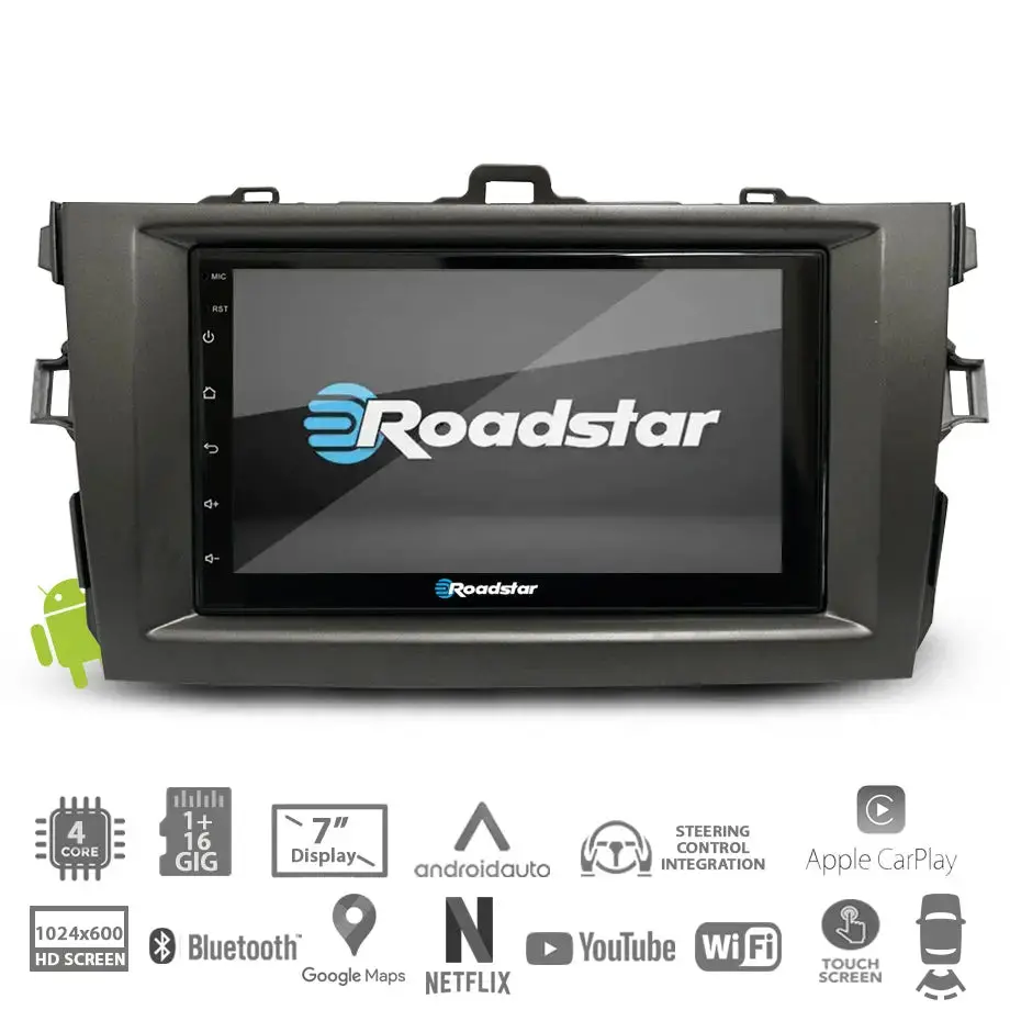 7 Inch Roadstar - Toyota Corolla Professional (07-18) Android Entertainment & Gps System 1