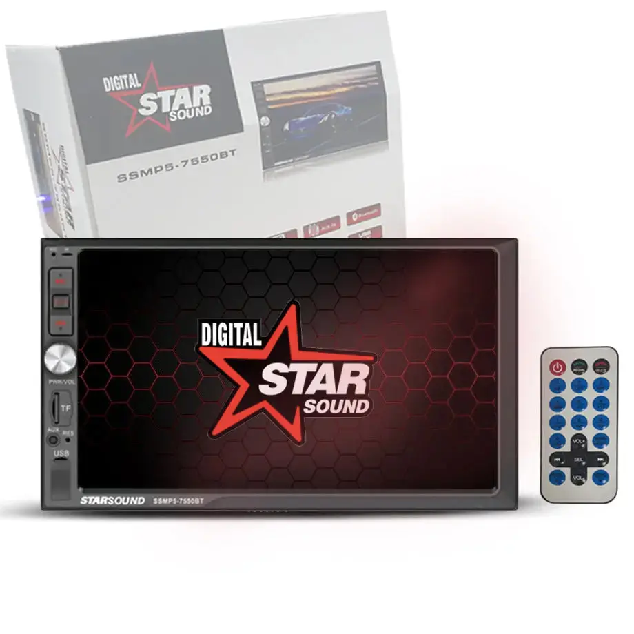 7 Inch - Star Sound Ssmp5-7550Bt Double Din Media Player With Bluetooth 1