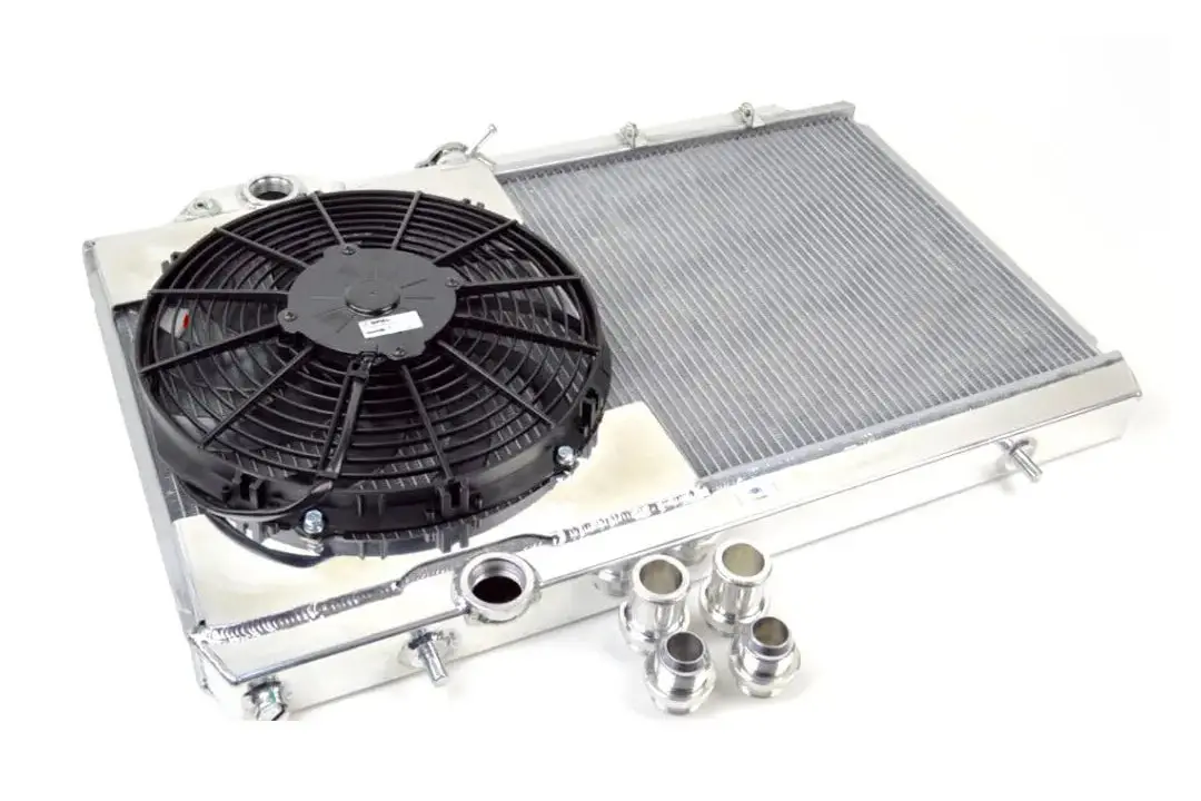 Mitsubishi Evo 4-9 Full Size Slim Radiator W/ 12" Spal Fan 1