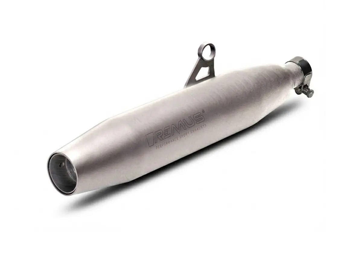 Triumph Street Twin Matt Tapered Muffer Stainless Steel, Right 1