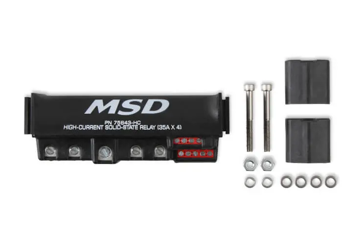 Msd Solid State Relay 4X35amp Black 75643-Hc 1