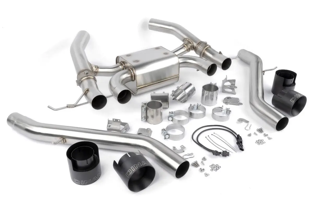 Dinan Valved Axle-Back Exhaust - 2021-2023 Bmw G80 M3 / G82 M4 With Black Tips 1