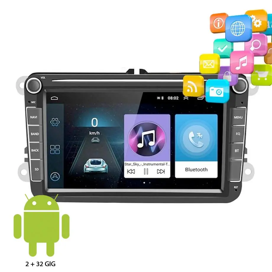 8 Inch Vw Android Entertainment & Gps System 1