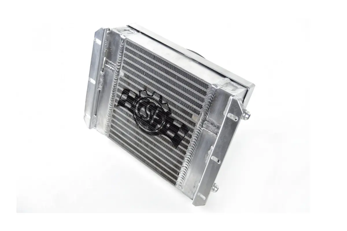 Universal Dual Fluid Oil Cooler 13.8"X10" Bar&Plate W/ 9" Spal Fan 1