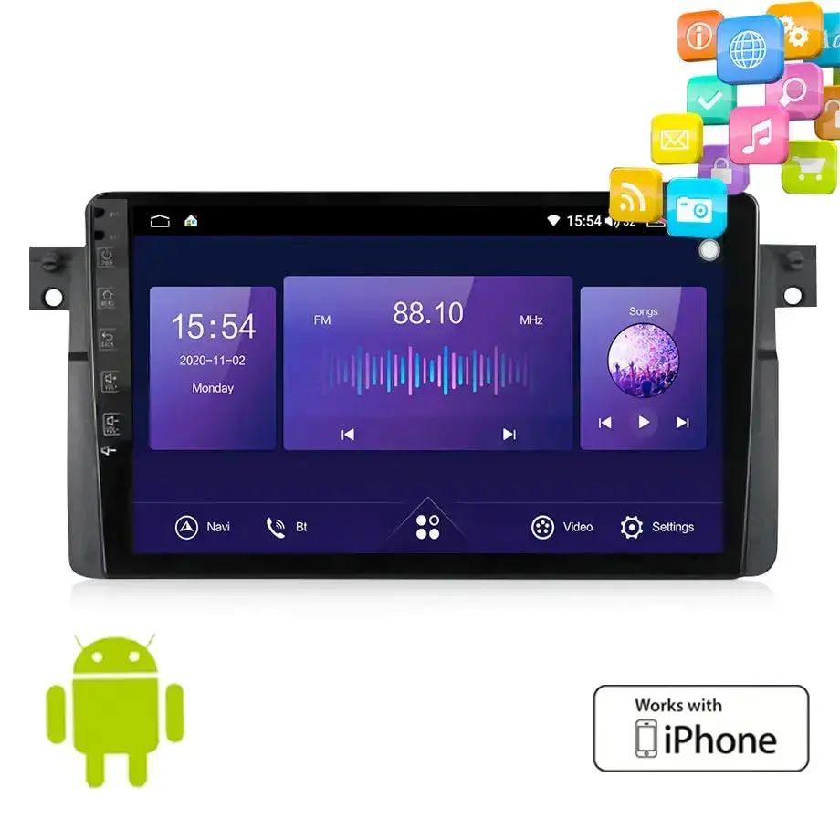 9 Inch - Bm E46 Android Entertainment & Gps System 1