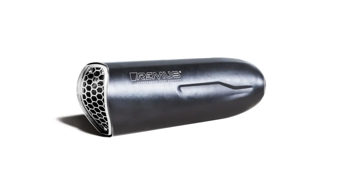 Remus Nxt Edelstahl Schwarz Nxt Silencer, Stainless Steel Black 1