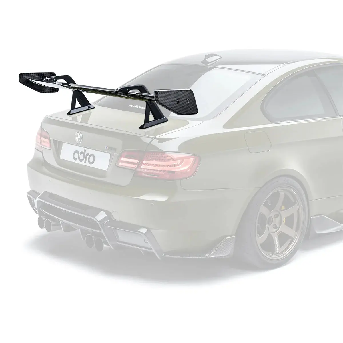 Bmw E92 M3 At-R1 Swan Neck Wing Curved 1