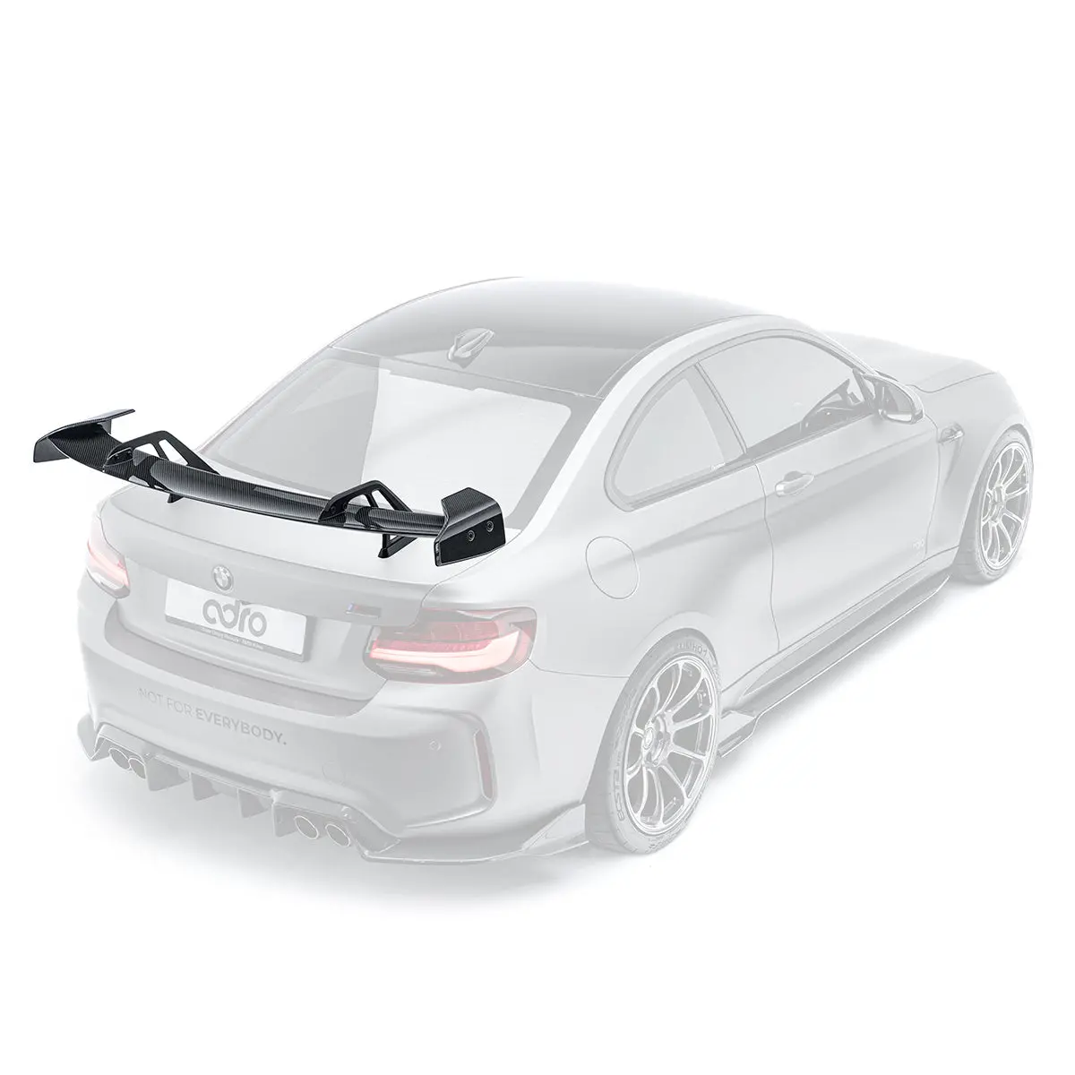 Bmw F87 M2 At-R1 Swan Neck Wing Curved 1