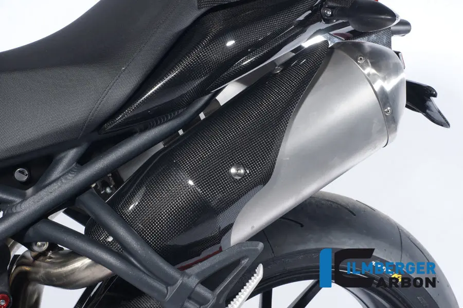 Exhaust Heat Shield End Cap Left Carbon For Triumph Speed Triple 1050 1
