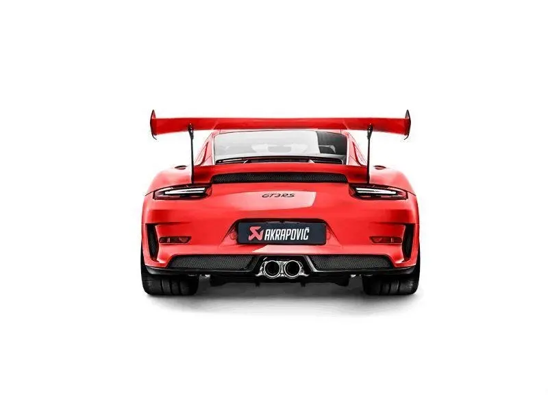 Akrapovic 2018 Porsche Gt3 Rs (991.2) Slip-On Line (Titanium) W/Tips & Carbon Fiber Diffuser 1