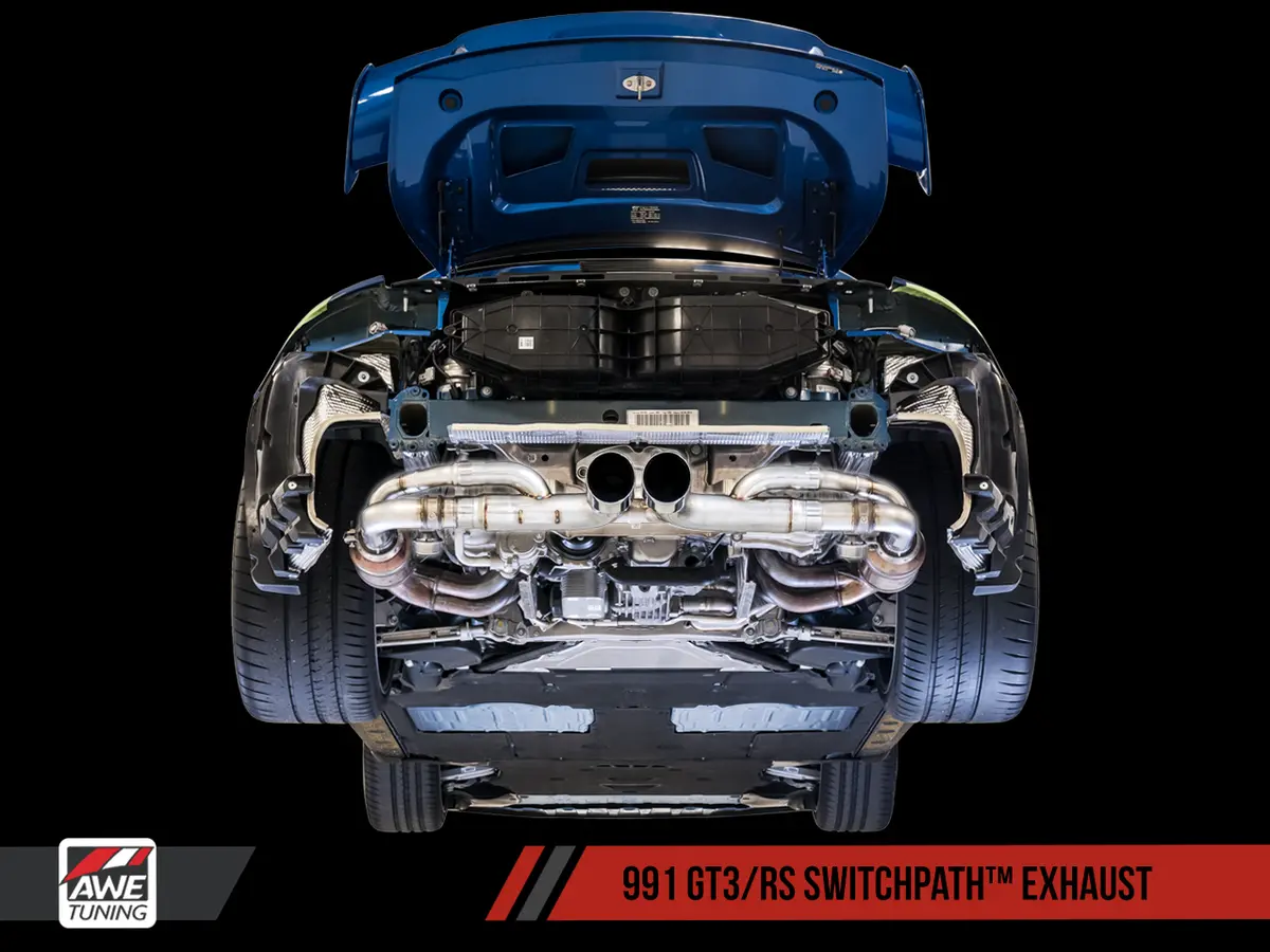 Awe Tuning Porsche 991 Gt3 / Rs Switchpath Exhaust - Chrome Silver Tips 1