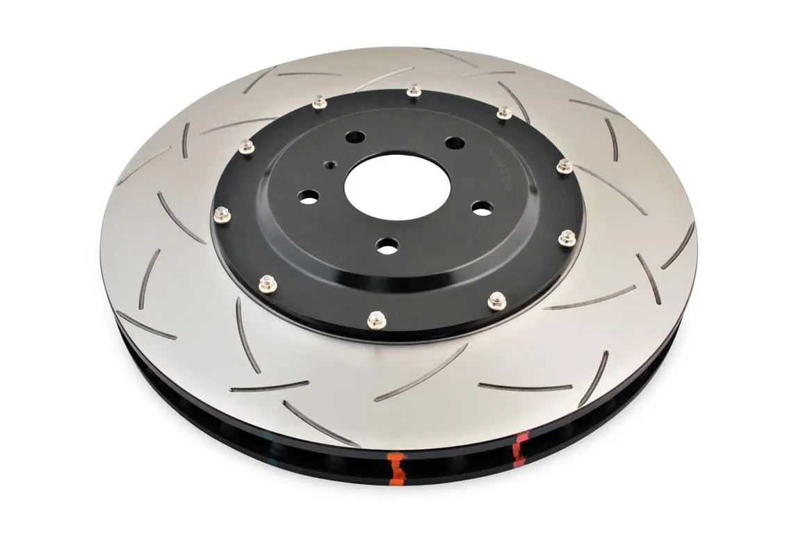 Dba 09+ Nissan Gtr R-35 Rear Slotted 5000 Series 2 Piece Rotor Assembled W/ Black Hat 1