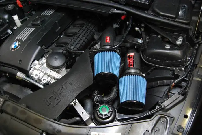 Injen Bmw 135I E82 3.0L L6 Twin Intake Wrinkle Black Short Ram Intake 1