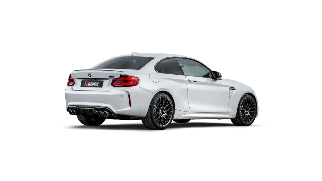 Akrapovic 2018 Bmw M2 Competition F87n (Excl 16-17 M2) Slip-On Line (Titanium) W/Carbon Fiber Tips 1