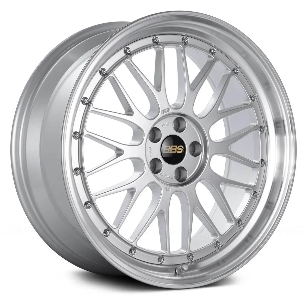 Bbs Lm Diamond Silver (Set Of Four Wheels) - Front 19X9 / +38 / 5X114 Rear 19X10 / +40 / 5X114 For Tesla Model 3 1