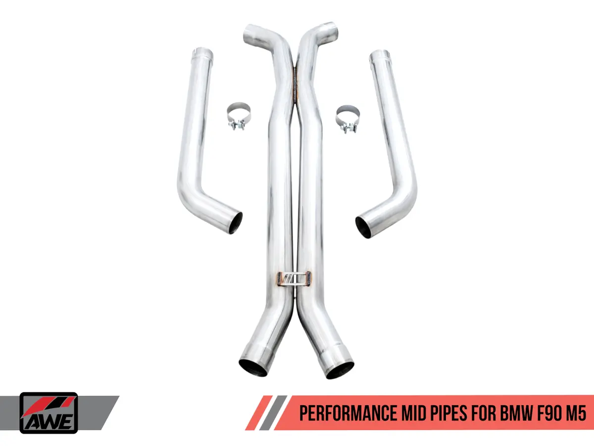 Awe Tuning 18-19 Bmw M5 (F90) 4.4T Awd Switchpath Cat-Back Exhaust - Chrome Silver Tips 2