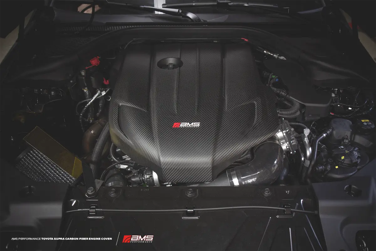 Ams Performance 2020+ Toyota Gr Supra Carbon Fiber Engine Cover 1