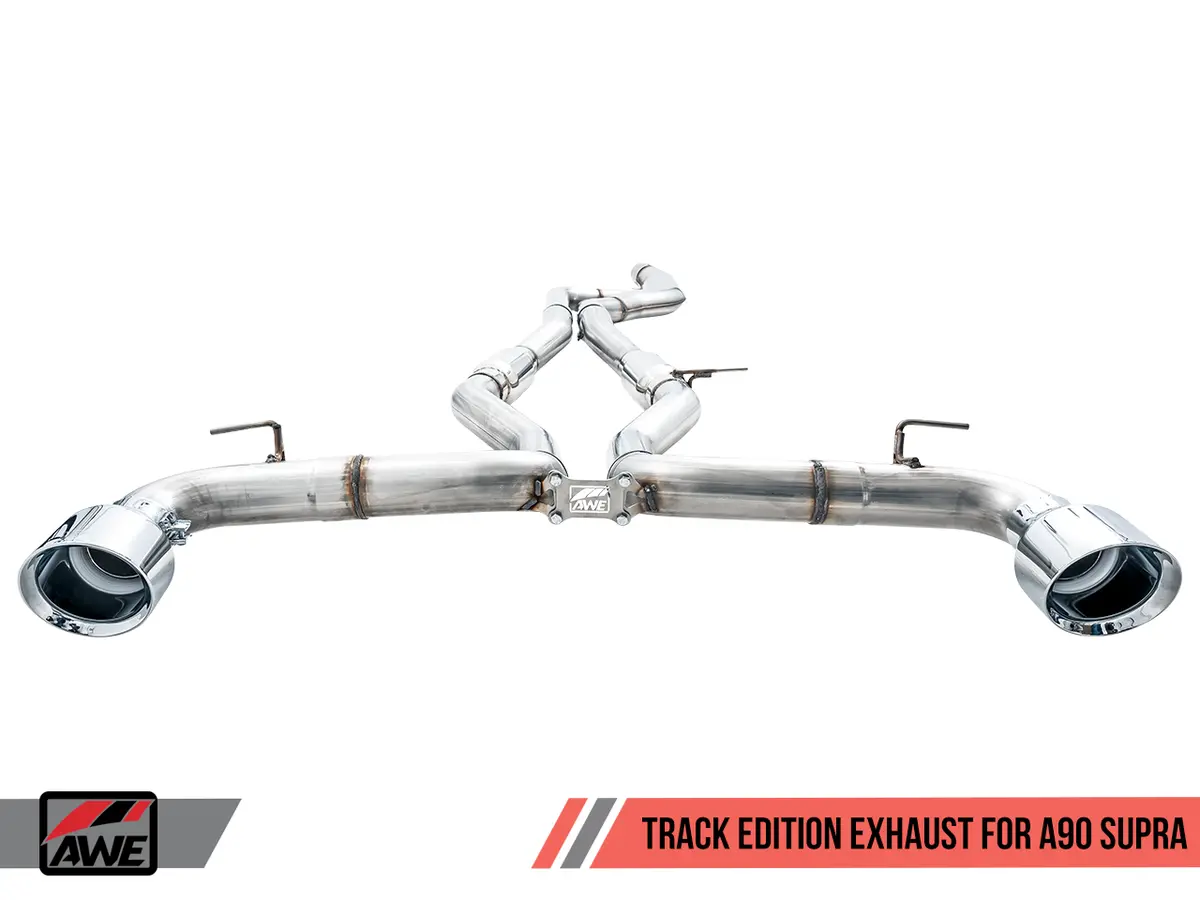 Awe Toyota Gr Supra Track Edition Exhaust - 5In Chrome Silver Tips 1