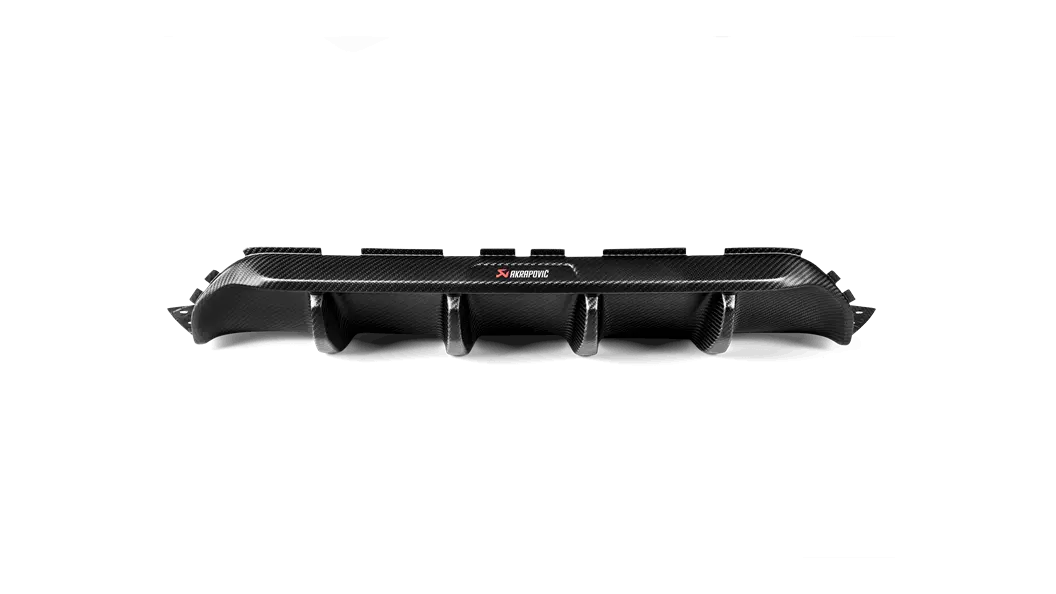 Akrapovic 18+ Bmw M5 (F90) Rear Carbon Fiber Diffuser - Matte W/ Gray Akrapovic Logo 1