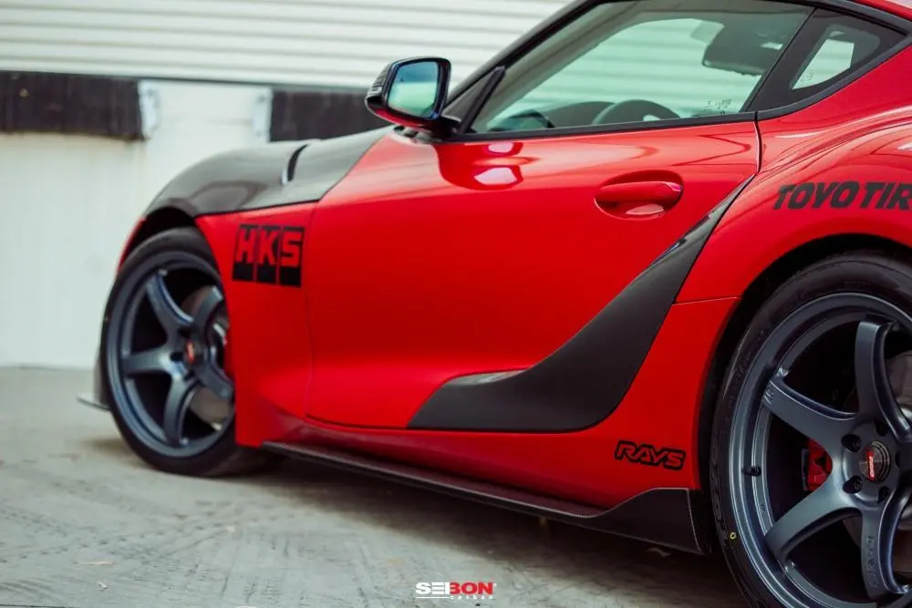 Seibon 2020 Toyota Gr Supra Oem-Style Carbon Fiber Door Garnish 1