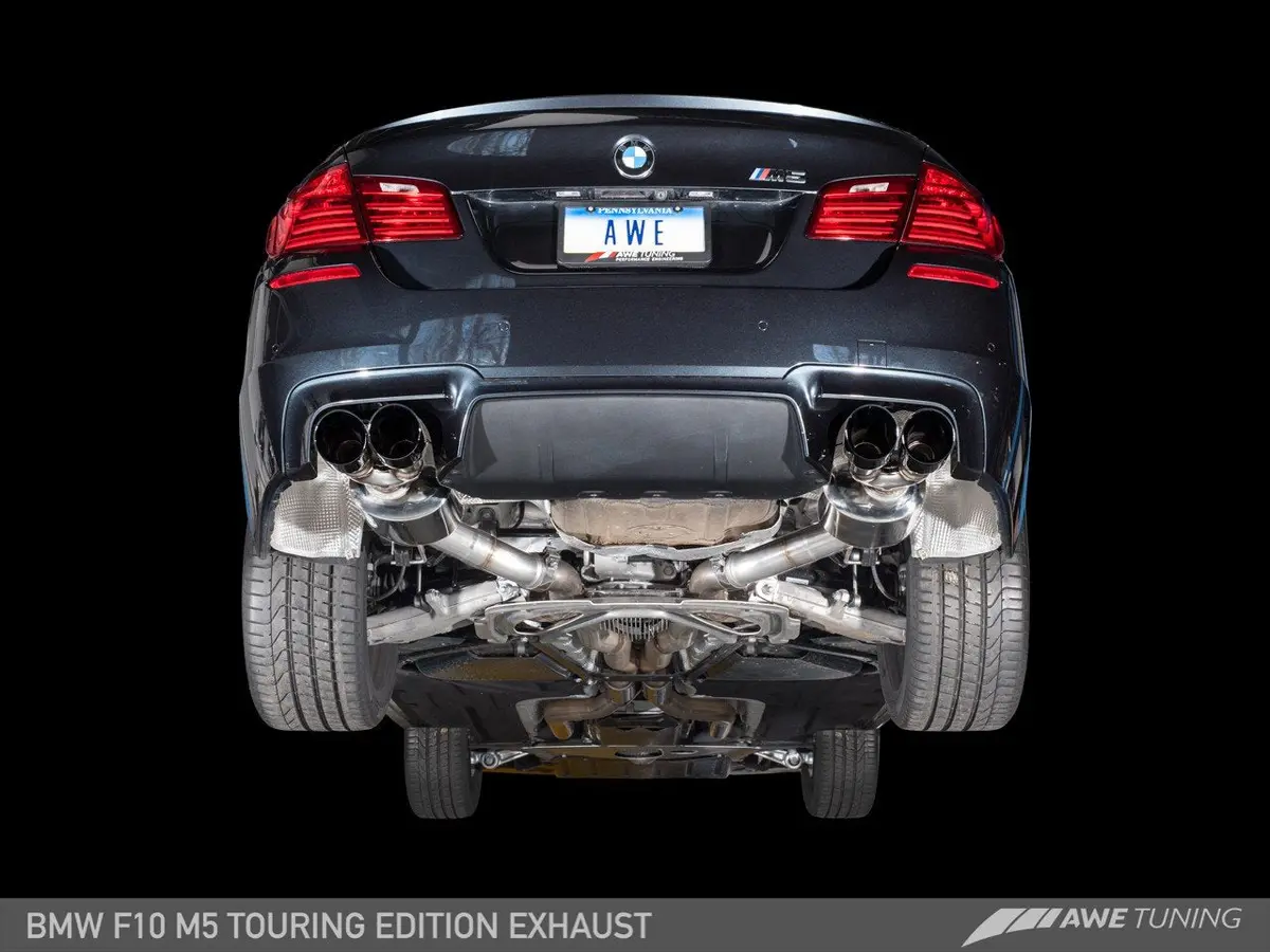 Awe Tuning Bmw F10 M5 Touring Edition Axle-Back Exhaust Diamond Black Tips 2