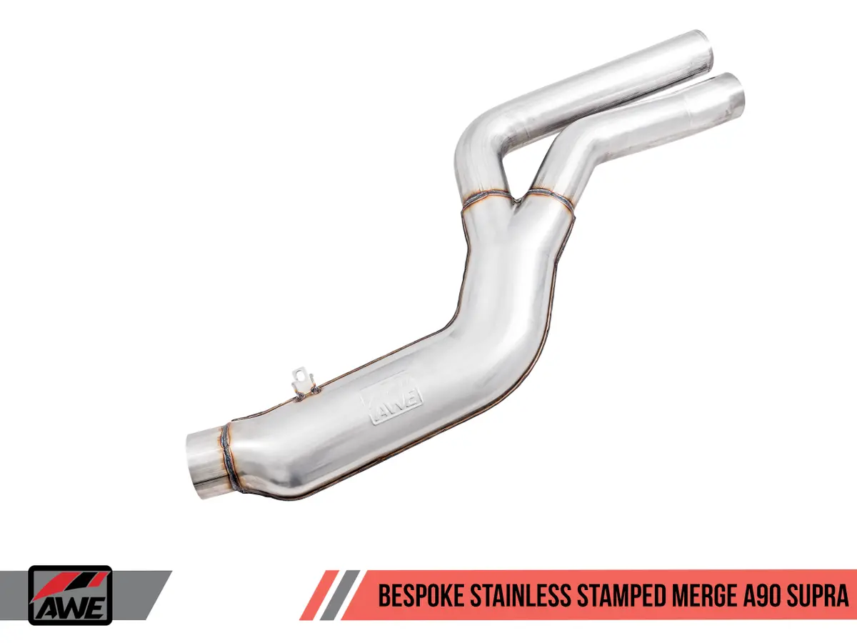 Awe Toyota Gr Supra Non-Resonated Touring Edition Exhaust - 5In Chrome Silver Tips 2