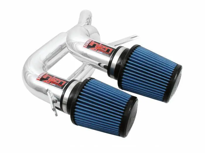 Injen 08-09 535I E60 3.0L L6 Twin Intake & Amsoil Filters Polished Short Ram Intake 1