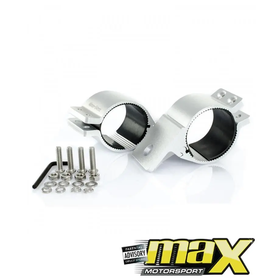 Aluminium 2-Inch (50Mm) Silver Led Bar Brackets 1