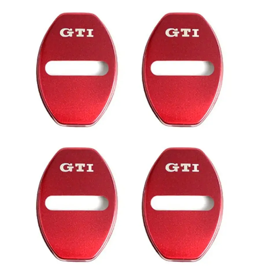 Aluminium Door Lock Covers - Gti (Red) 1
