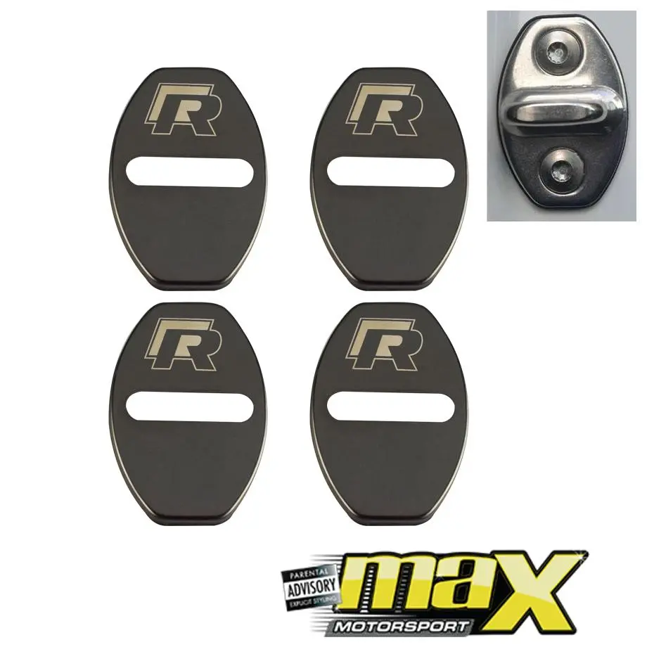 Aluminium Door Lock Covers - R-Line (Gunmetal) 1