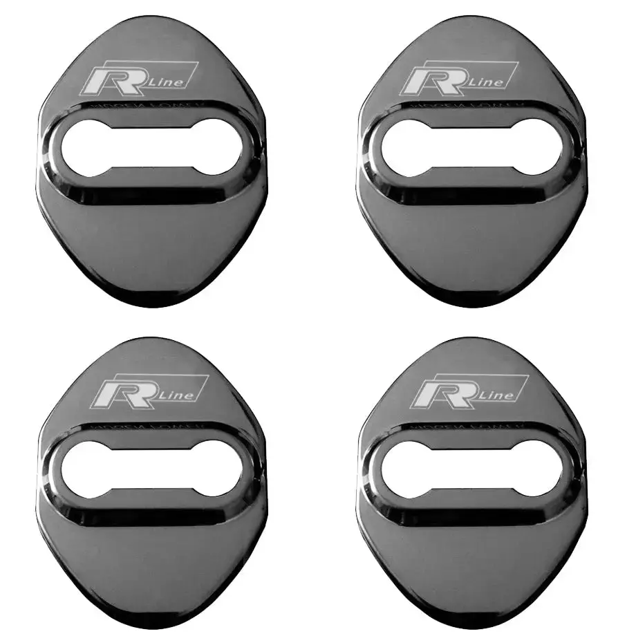 Aluminium Door Lock Covers - R Line (Gunmetal) 1