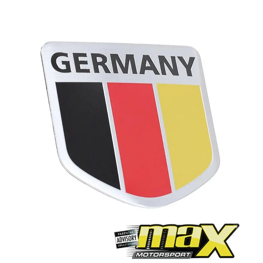 Aluminum German Shield Stick On Badge 1