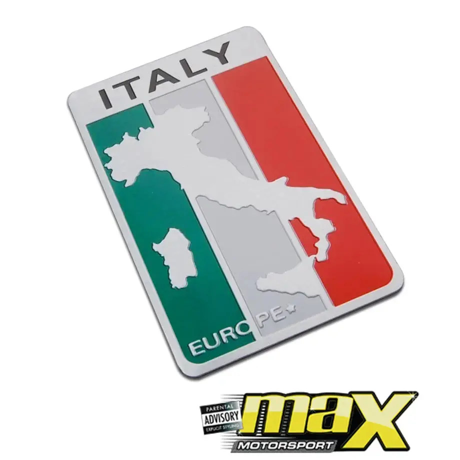 Aluminum Italian Land Stick On Emblem Badge 1