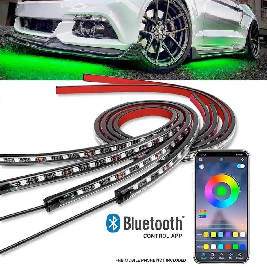 App Controlled Rgb Led Under Car Light Kit 1