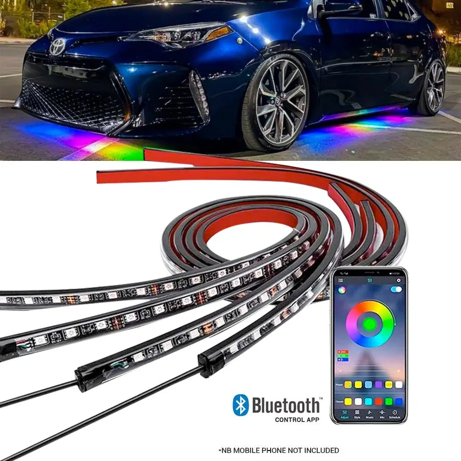 App Controlled Rgb Led Under Car Light Kit 1