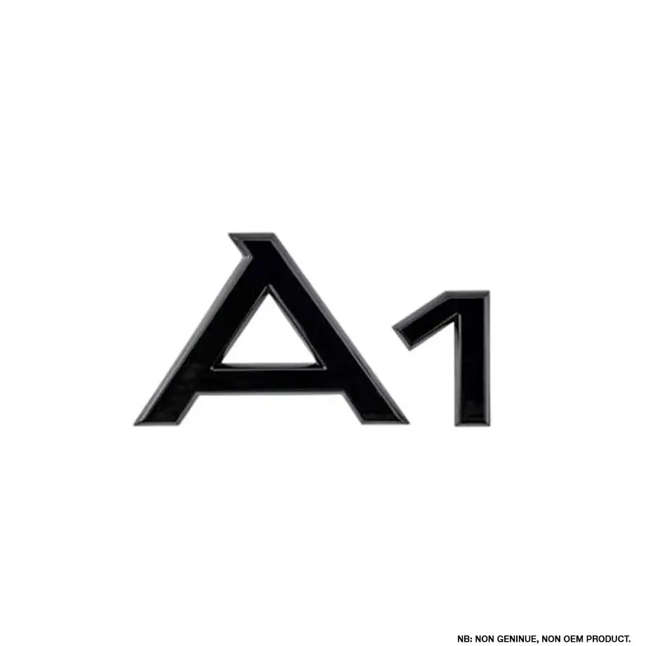 Audi A1 Lettering Badge - Gloss Black 1