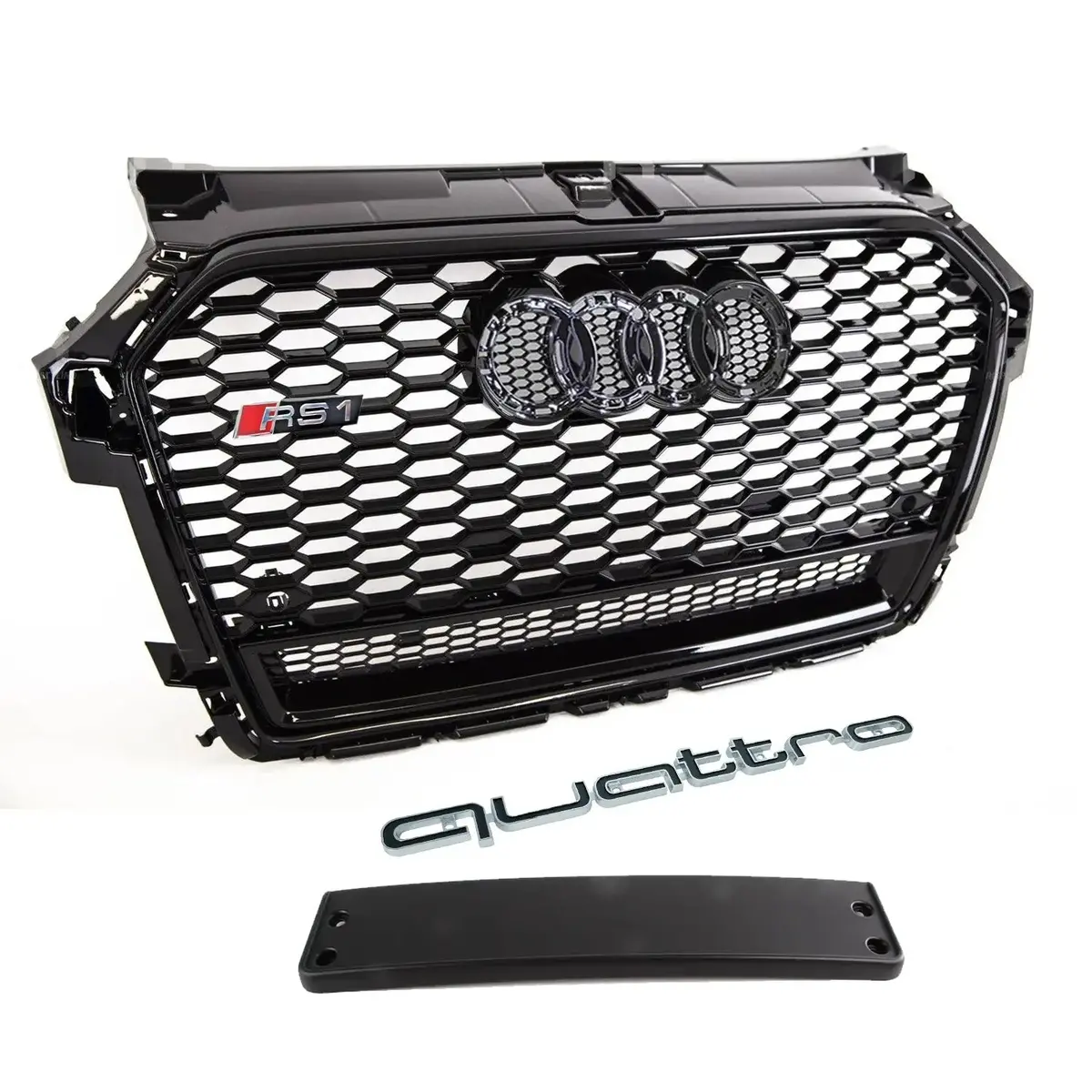 Audi A1 (16-18) Rs1 Quattro Style Gloss Black Upgrade Grille 1