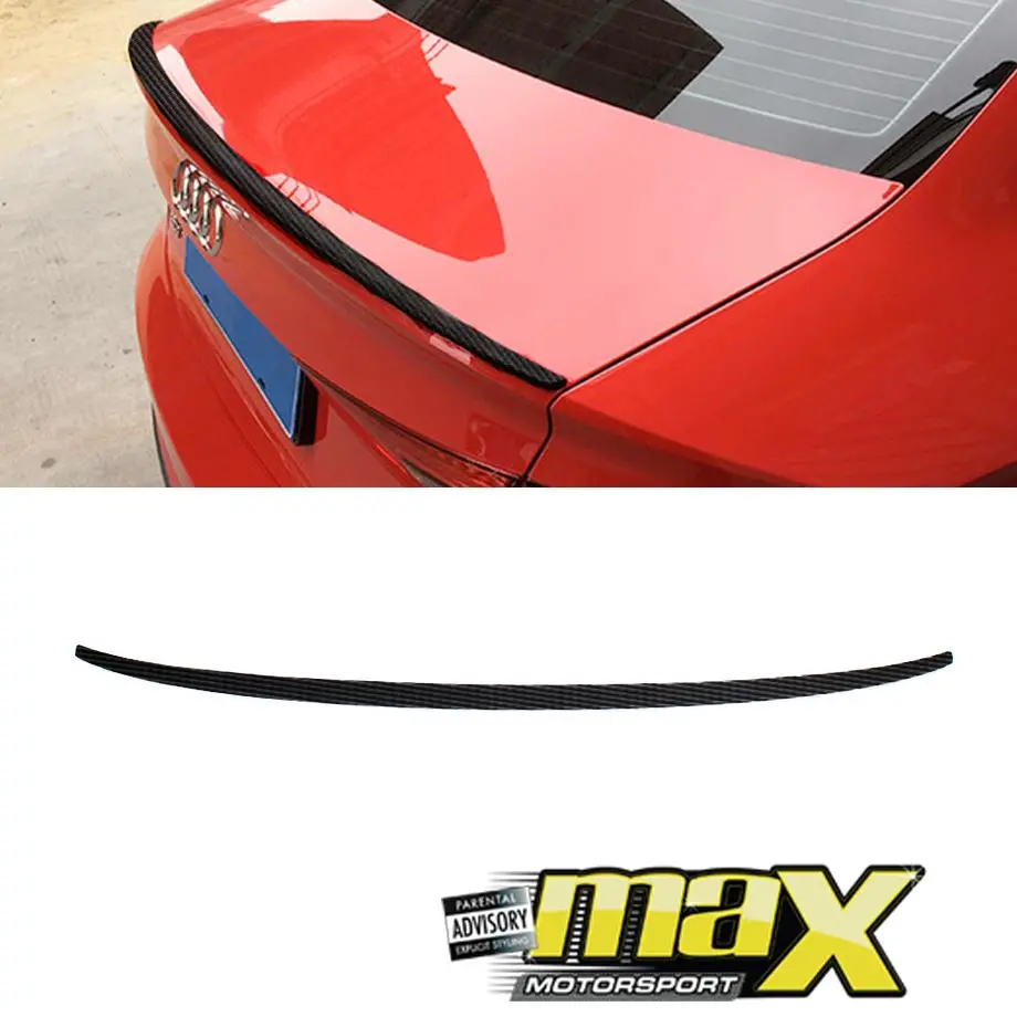 Audi A3 Carbon Fibre Slim Boot Spoiler (2014-On) 1