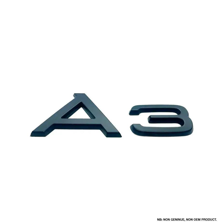 Audi A3 Lettering Badge - Gloss Black 1