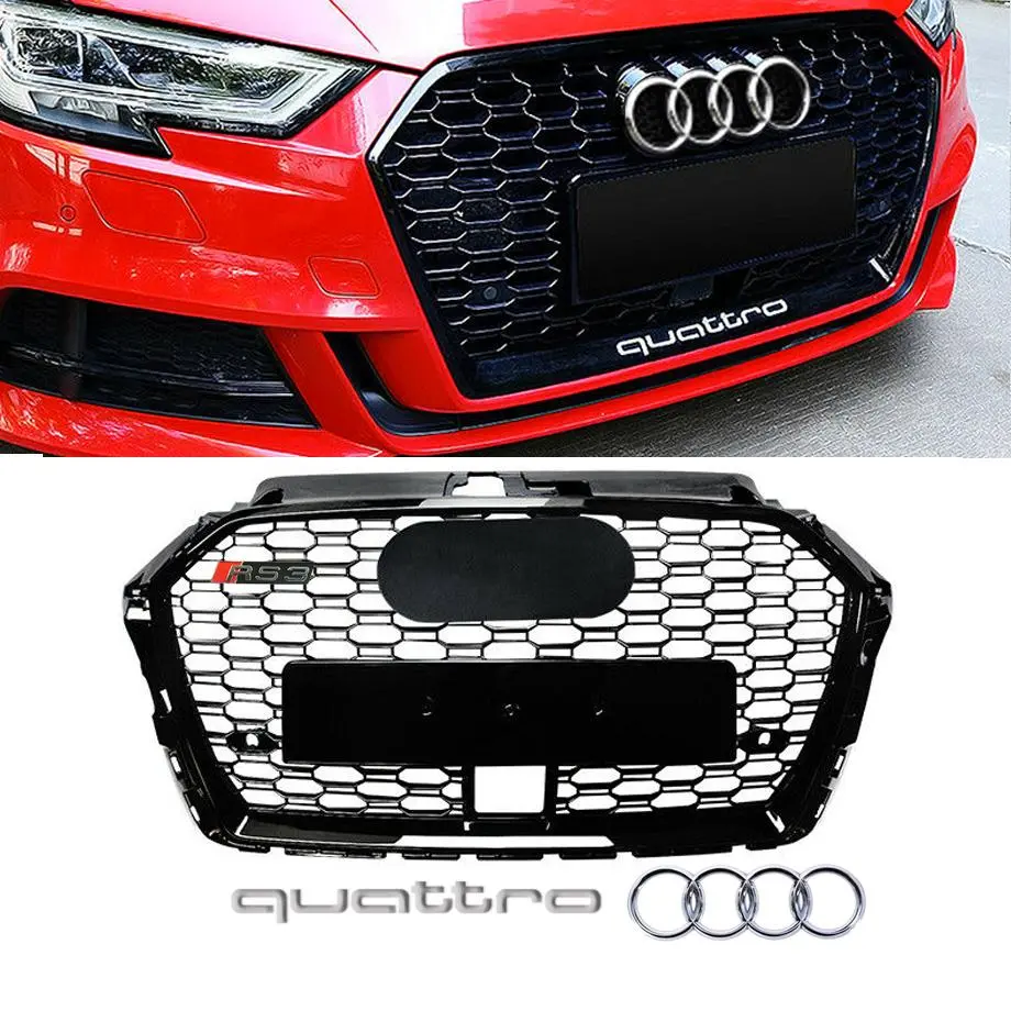 Audi A3 Rs3 Style Gloss Black Grille (18-20) 1