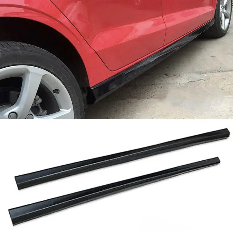 Audi A3 8V Sedan Gloss Black Side Skirts (15-19) 1
