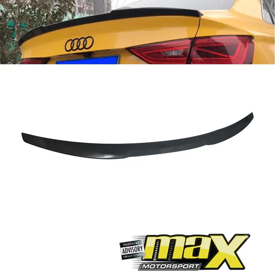 Audi A3 (14-19) M4 Style Gloss Black Plastic Boot Spoiler 1
