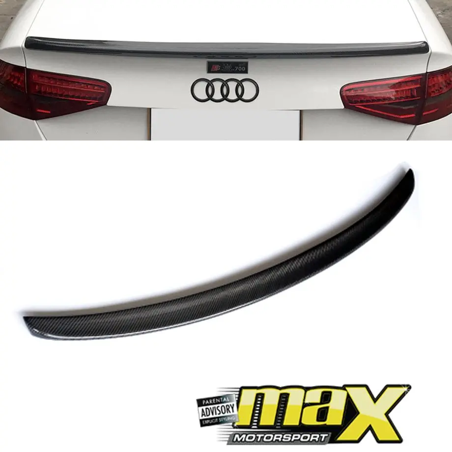 Audi A4 B8 Carbon Fibre Boot Spoiler (2008-2012) 1