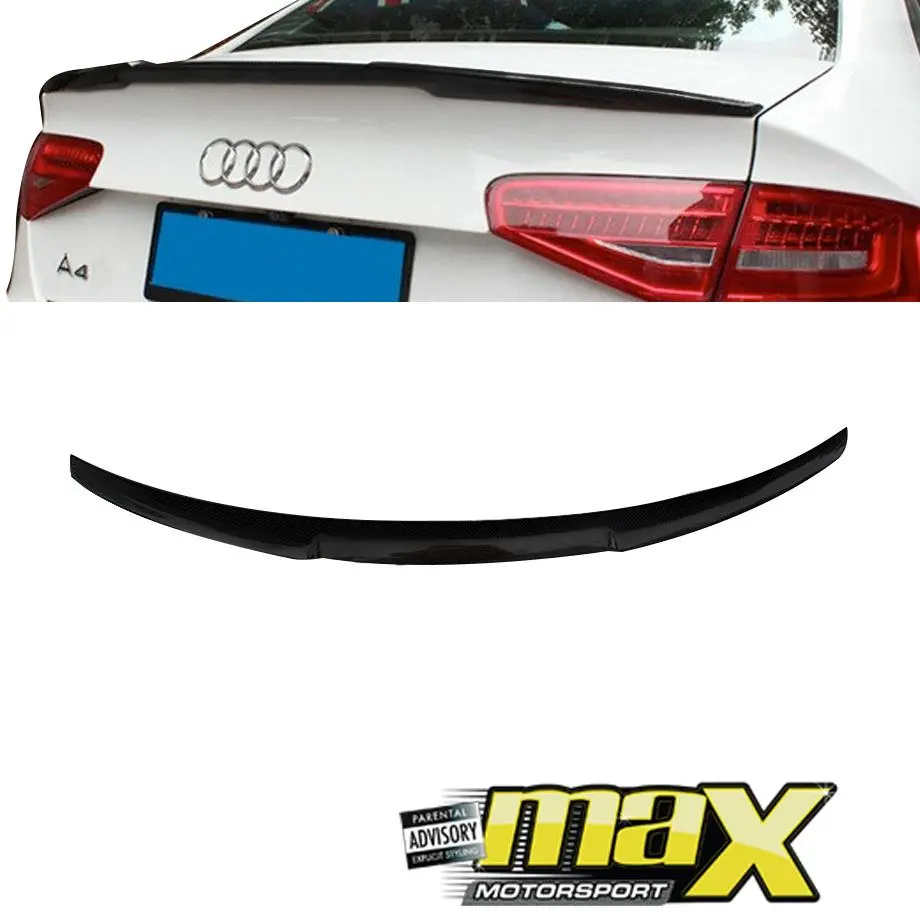 Audi A4 B8 M4 Style Gloss Black Boot Spoiler (08-17) 1