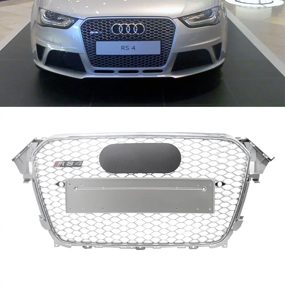 Audi A4 B8 Rs4 Style Silver Grille (12-15) 1