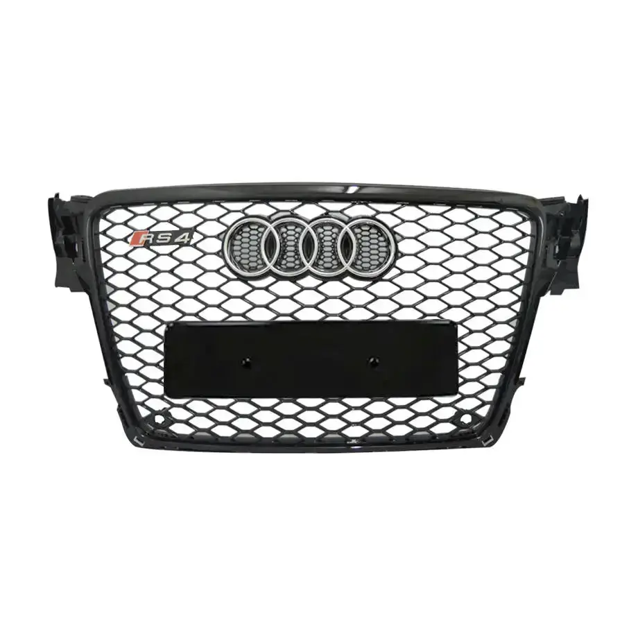 Audi A4 B8 (08-12) Rs4 Style Gloss Black Upgrade Grille 2