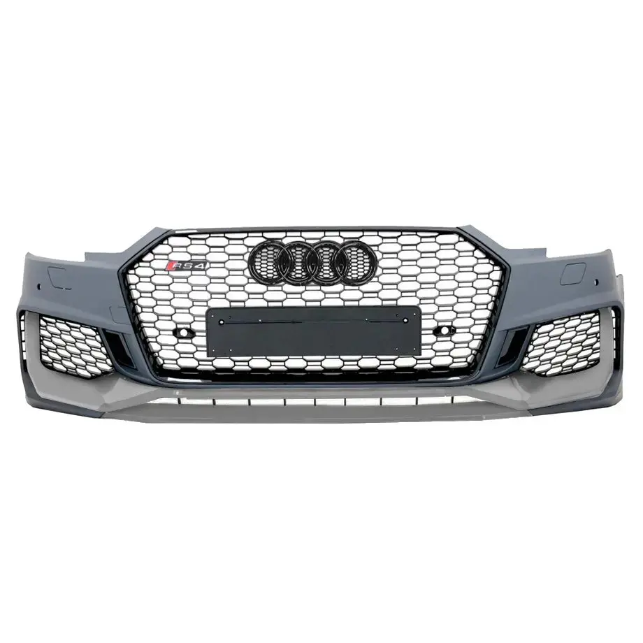 Audi A4 B9 Rs4 Style Plastic Upgrade Front Bumper (16-18) 1