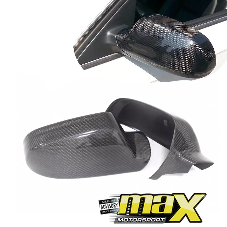Audi A4 B9 (2013-On) Carbon Fibre Stick On Mirror Covers 1