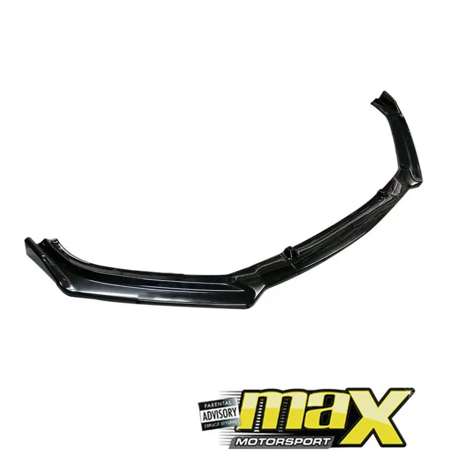 Audi A4/S4 B9 (2017-On) Gloss Black 3-Piece Front Lip Spoiler 1